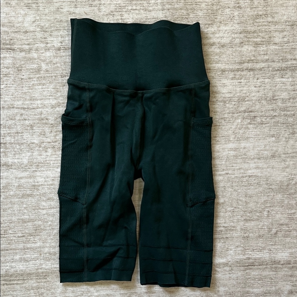 Fabletics Dark Green Athletic Shorts